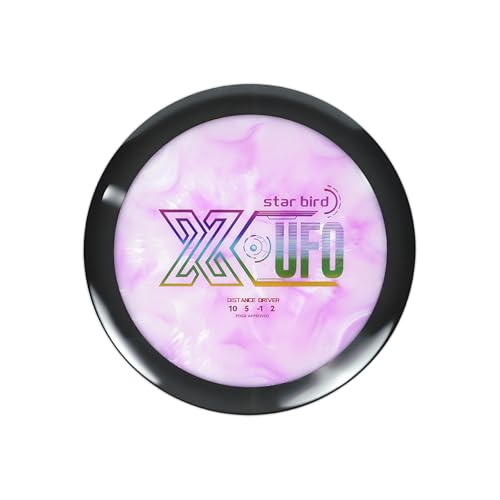 X-UFO Disc Golf Driver, 170-180g, PDGA-Certified, Suitable for Windy and Ultra Stable tee Shots, Ultra Stable Long Distance Driver - color: mix colors