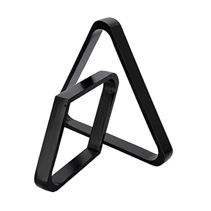 2Pcs Billiard Ball Rack Set, Eight Ball Triangle Rack, Diamond,Ball Racks for Table-Black - color: Black