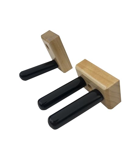 Matching Set of two Billiard Pool Rack Holders and a Billiard Pool Bridge Stick Holder (Made in the USA) (Poplar) - color: Poplar