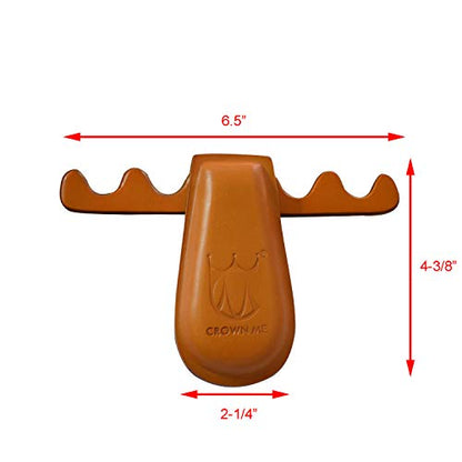 CROWN ME Weighted 4-Cue Leather pool cue holder - color: Leather color
