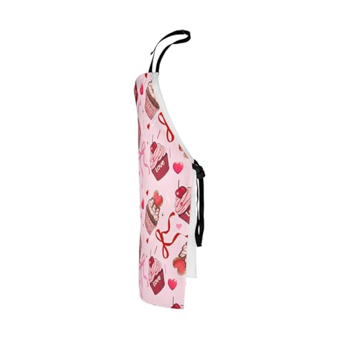 Castle Fairy Cute Rabbit Deer Kitchen Apron - color: Cake Pink Bow