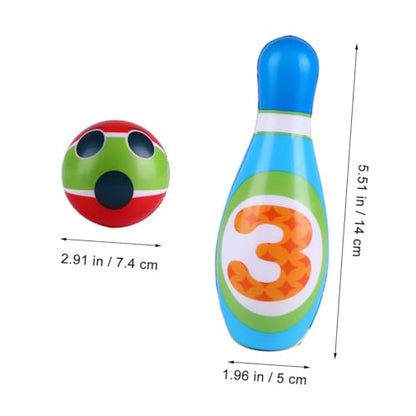 Mini PU Solid Bowling Pins Balls Safe Indoor Sports for S Physical Training and Educational Development Fun Game for Beginners
