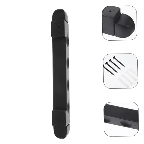 POPETPOP 4-Hole Wall-Mounted Pool Cue Rack Solid Wood Billiard Cue Holder Storage for 2 Convenient Organizer for Game Rooms and Billiard Tables