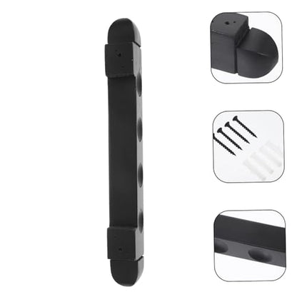 POPETPOP 4-Hole Wall-Mounted Pool Cue Rack Solid Wood Billiard Cue Holder Storage for 2 Convenient Organizer for Game Rooms and Billiard Tables