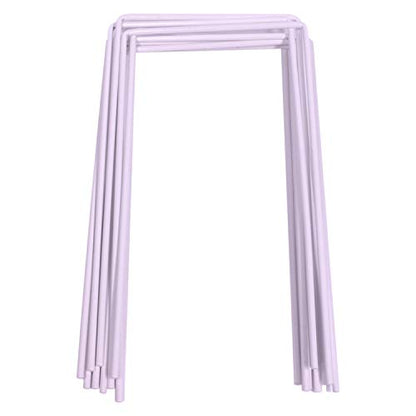 Set of 9 White Croquet Wickets, Sturdy 7 Gauge Replacement Square Croquet Arches, Made in the USA