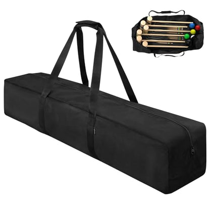 Cosmos 40'' Croquet Set Carrying Bag Croquet Mallet Storage Goalball Bat Organizer for Holding 6 Players Set, Portable Croquet Stick Tote Large Sport Travel Duffle Bag