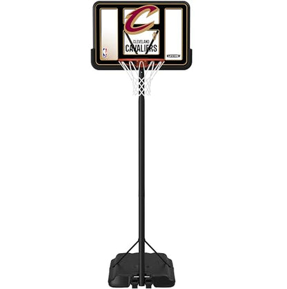 Lifetime NBA Cleveland Cavaliers Portable Basketball Hoop, Adjustable Height 7.5-10 Ft, 44 Inch Shatterproof Fusion Backboard, Base with Wheels - color: Cleveland Cavaliers
