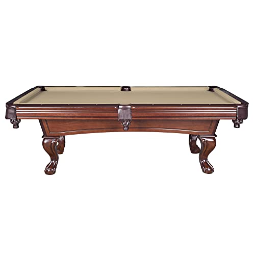 Hathaway Augusta 8 Ft Furniture Pool Table – Includes Cue Sticks, Billiard Balls – Classic Design Perfect for Family, Home, Dining, or Living Room - color: Walnut Finish