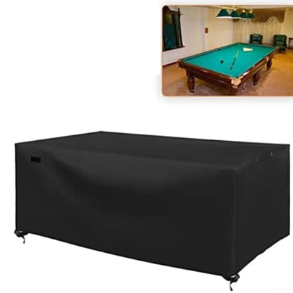 8FT Waterproof Pool Table Cover with Windproof Buckles and Drawstring for Indoor and Outdoor Use