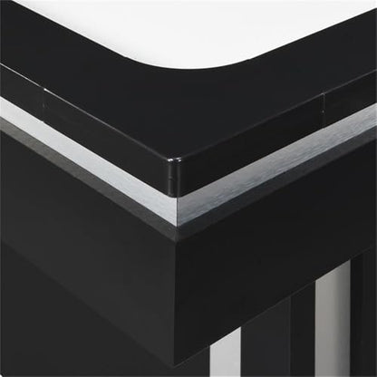 Pemberley Row Contemporary Wood Air Hockey Table, Black Finish, Dual Scoreboards, Includes Pucks & Pushers, Sturdy Wide-Leg Design for Game Rooms