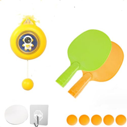 Hanging Table Tennis Trainer Portable Set, Door Pong Game for Kids with Racket and Balls, Adjustable Hanging Table Tennis Trainer for Parent Kids,Improve Hand-Eye Coordination