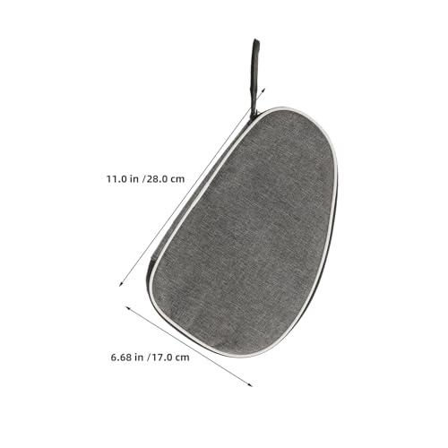Kisangel 2pcs Table Tennis Racket Carrying Bag Portable Waterproof Pingpong Paddle Case with Ball Storage for Sports Equipment Organizer in Grey Shell Design