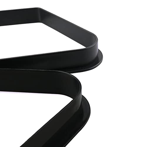 2pcs Black Plastic Billiard Ball Rack 2-1/4 Inches Billiard 8-Ball Triangle Rack and 9-Ball Diamond Billiard Rack Pool Billiard Balls Accessories (1 x Triangle + 1 x Diamond)