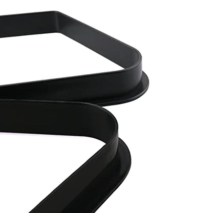 2pcs Black Plastic Billiard Ball Rack 2-1/4 Inches Billiard 8-Ball Triangle Rack and 9-Ball Diamond Billiard Rack Pool Billiard Balls Accessories (1 x Triangle + 1 x Diamond)