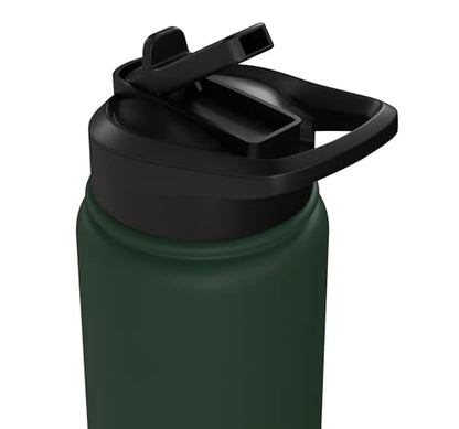 Croquet Queen - Lawn Game Mallet Wicket Hoop Ball Stainless Steel Insulated Water Bottle - color: Dark Green
