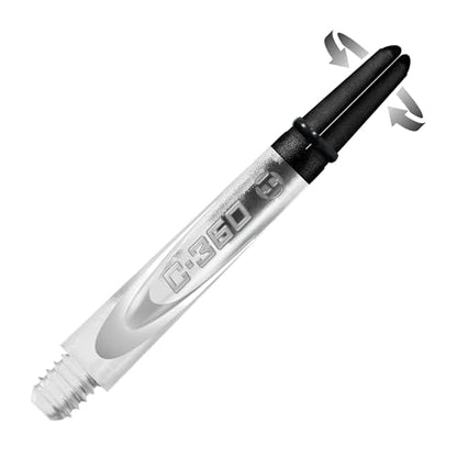 Harrows Darts 3 x Sets of Carbon 360 Dart Stems - 9 Dart Shafts in Total - Available in 3 Sizes - Tough Carbon Composite - color: clear, size: Medium