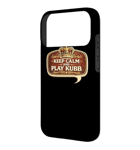 Keep Calm and Play Kubb Viking Chess Lawn Game Player Gift Case for iPhone 17 Pro