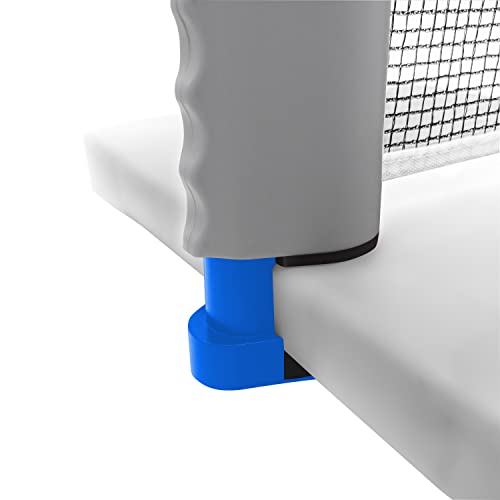Ping Pong Set with Retractable Net, 2 Ping Pong Paddles, 3 Ping Pong Balls Portable Table Tennis Set Indoor and Outdoor Activities - color: Grey Net