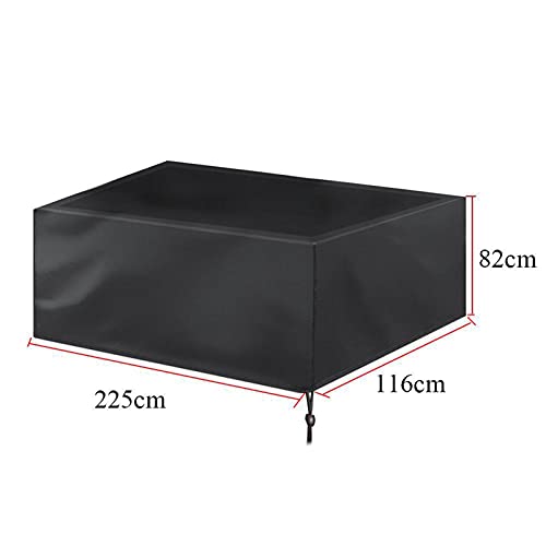 Billiard Table Dust Cover, Pool Table Cover Protector, 210D Oxford Fabric with Drawstring for Outdoor Billiard Table, Billiard Table Cover 225x116x82cm