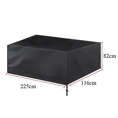 Billiard Table Dust Cover, Outdoor Pool Table Cover Protector, 210D Oxford Cloth with Drawstring and Storage Bag for 225x116x82cm Billiard Tables