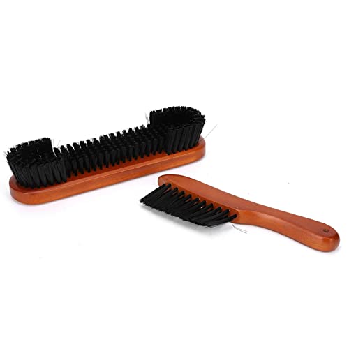 Semme Premium Pool Billiard Brush Set 2 Pcs Wood Handle Tool with PVC for Billiard Table and Rail Maintenance