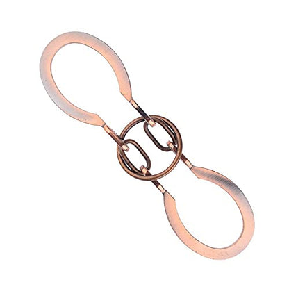Classical Metal Horseshoe Puzzle Traditional Brain Teaser Puzzles Jigsaw Toy (Bronze, Normal) - color: Bronze