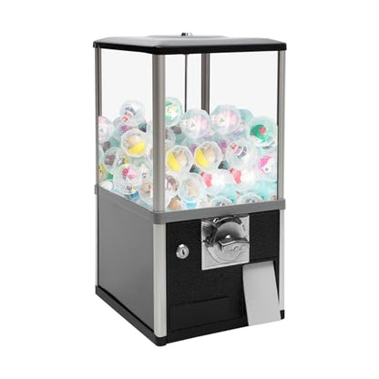 Gachapon Machine, 21 Inch Height PS Bouncy Balls Dispenser, Commercial Candy Bubble Gum Vending Machine with Clear Design Hold 180 Capsule Toys for Game Stores,Retail Stores,Gumball Bank, Home