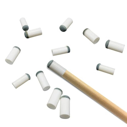Jiozermi Slip On Pool Cue Tips Kit, Multi-Size Billiard Cue Tips Replacement with Storage Box, No Glue Needed - size: 9mm+10mm+12mm+13mm（20pcs）