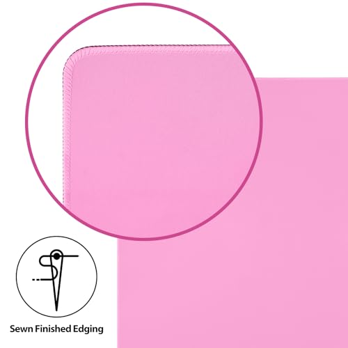 Mahjong Mat -100% No Creases American Mahjong Mat, Anti-Slip & Noise Reduction Mahjong Table Cover, Mahjong Mats with Carrying Bag for Mahjong, Poker, Card Games, Dominoes, Board Games (Pink) - color: Pink
