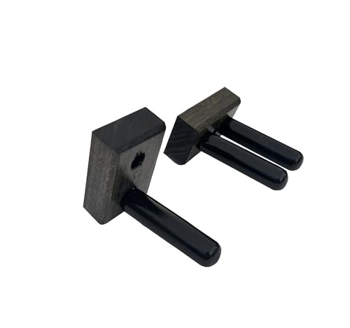 Matching Set of two Billiard Pool Rack Holders and a Billiard Pool Bridge Stick Holder (Made in the USA) (Black Aged) - color: Black Aged