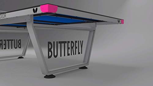 Butterfly Park Outdoor Ping Pong Table | Outdoor Table Tennis Table for Parks, Beaches, Playgrounds | Anti-Glare Weatherproof Ping Pong Top | Outdoor Ping Pong Net | Sturdy Frame with 10 Year Warranty