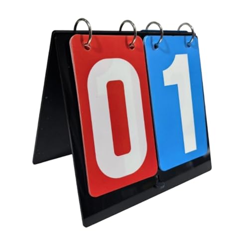 Yiju Scoreboard Flipper, 2 Digit Tabletop Score Board, Portable Sports Basketball Flip Scoreboard, Baseball Volleyball Score Keeper for Sports Match Outdoor Games