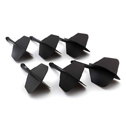 CUESOUL 6 Pieces ROST Integrated Dart Shaft and Flights - color: Shaft Length 28mm-Big Wing Shape-All Black
