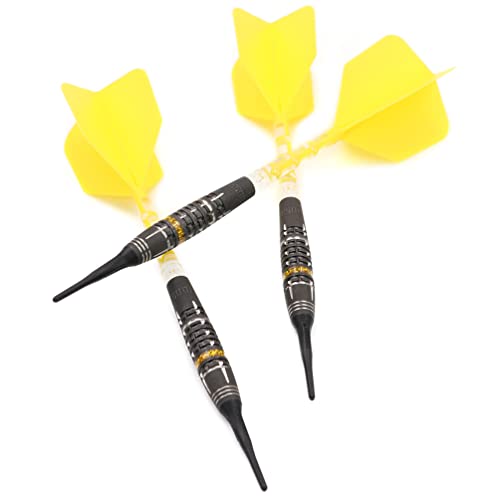 CUESOUL Spokes 18g 90% Tungsten Soft Tip Dart Set with Oil Paint Finished and Unifying ROST T19 Flight