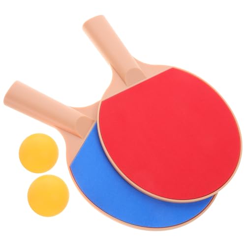 Outdoor Table Tennis Bat Kit with Plastic Elastic Pong Balls Ergonomic Grip Paddles for Performance and Comfortable Play for Outdoor Pong Games and Competitive Matches