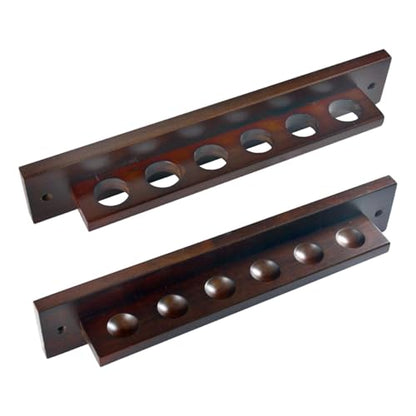 Yiju Billiards Pool Holder Wall Mounted Wood Cue Rack Pool Cue Storage Organizer Billiards Rod Holder Sturdy Wooden Material Suitable for Game Room Pool Ba