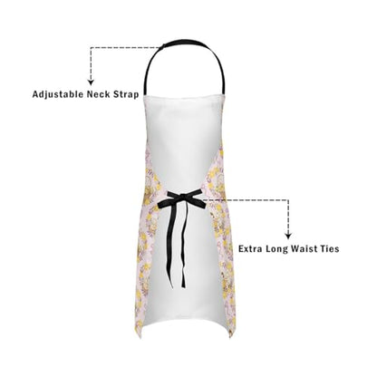 Castle Fairy Cute Rabbit Deer Kitchen Apron - color: Bow Pink Yellow