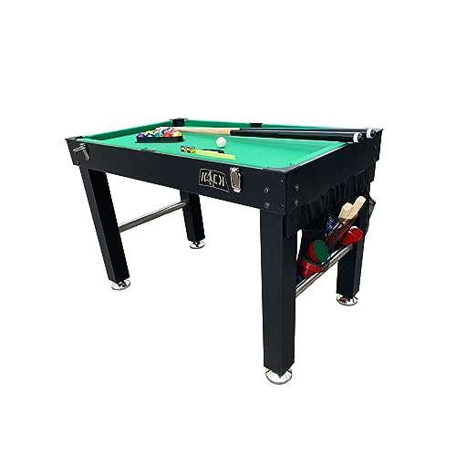 KICK Minotaur 48" 5-in-1 Multi-Game Table - Foosball, Glide Hockey, Billiards/Pool, Ping Pong & Basketball - color: Black