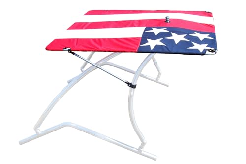 Big Air Super Shadow Wakeboard Tower Bimini Top - 76" x 76" - Mounts Over Existing Wake Tower - color: Ole Glory