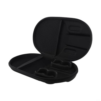 Table Tennis Racket Bag, EVA Hard Shell Case for 2 Paddles & 4 Balls, Waterproof Storage Box with Handle and Elastic Bands for Ping Pong Accessories