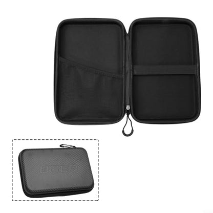 Table Tennis Paddle Case EVA Hard Shell Protective Cover Bag with Zip Pocket for Ping Pong Bat Storage, Shock-Resistant Lightweight Racket Holder Travel Carrying Black 290x195x50mm