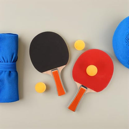 Abaodam Table Tennis Trainer Set with 2 Paddles, 3 Balls, and Storage Case, Indoor and Outdoor Table Tennis Equipment for Sports Training and Recreational Play