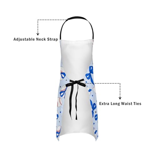 Castle Fairy Cute Rabbit Deer Kitchen Apron - color: Baseball Blue