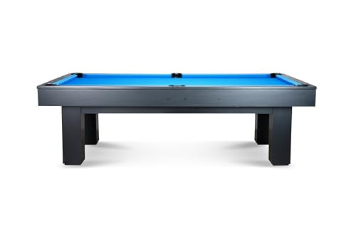 Regal Slate Billiard Pool Table with Professional 1" Thick 3 pcs Slate (Sleek Ebony, 7FT and 8FT) - size: 7FT Without Installation