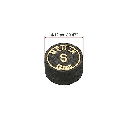 PATIKIL Pool Cue Tips Multiple Layer Pool Billiard Cue Tips Laminated Glue-on Snooker Stick Tip Billiard Accessories - size: 12mm, style: Soft