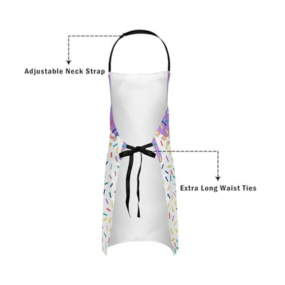 Manfei Baseball Ice Cream Kids Kitchen Apron - color: Purple
