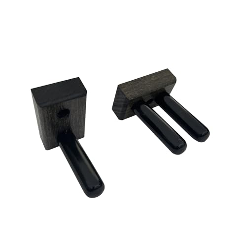 Matching Set of two Billiard Pool Rack Holders and a Billiard Pool Bridge Stick Holder (Made in the USA) (Black Aged) - color: Black Aged