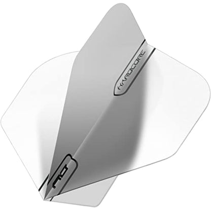 RED DRAGON Hardcore White Extra Thick Standard Dart Flights - 5 Sets Per Pack (15 Dart Flights in Total)