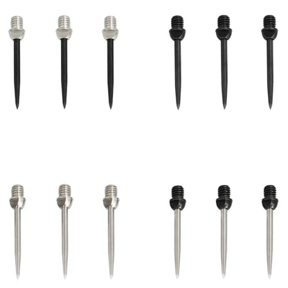 12PCS Steel Dart Tips LAT Head Replaceable Dart Steel Tip 2BA Thread Darts Needle Accessories for Soft Tip Become Metal Needle Tips Darts