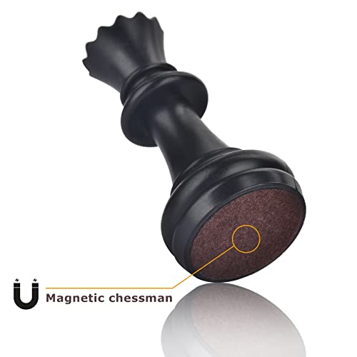 Chess Pieces Only, Magnetic Plastic Chessman Set for Replacement of Missing Pieces, Include Storage Bag (1.96” King - Small)